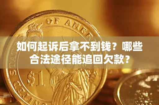 武汉如何起诉后拿不到钱？哪些合法途径能追回欠款？