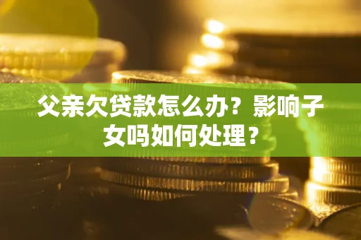 武汉父亲欠贷款怎么办？影响子女吗如何处理？