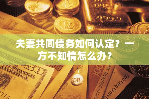 武汉夫妻共同债务如何认定？一方不知情怎么办？