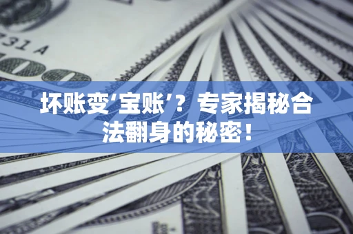 武汉坏账变‘宝账’？专家揭秘合法翻身的秘密！