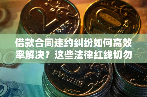 武汉借款合同违约纠纷如何高效率解决？这些法律红线切勿触碰