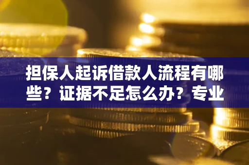 武汉担保人起诉借款人流程有哪些？证据不足怎么办？专业律师解答