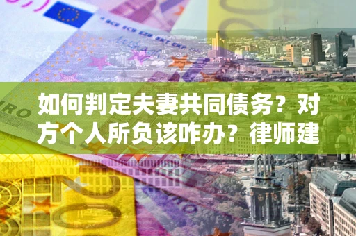 武汉如何判定夫妻共同债务？对方个人所负该咋办？律师建议