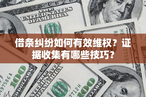 武汉借条纠纷如何有效维权？证据收集有哪些技巧？