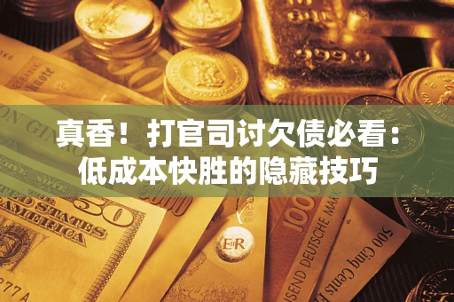 武汉真香！打官司讨欠债必看：低成本快胜的隐藏技巧