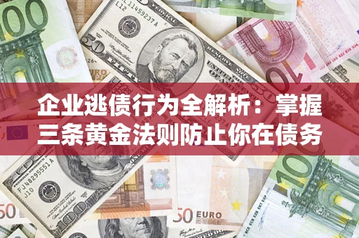 武汉企业逃债行为全解析：掌握三条黄金法则防止你在债务乱局中“踩雷”