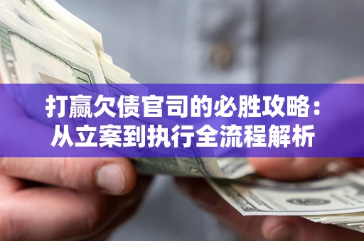 武汉打赢欠债官司的必胜攻略：从立案到执行全流程解析