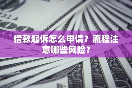 武汉借款起诉怎么申请？流程注意哪些风险？