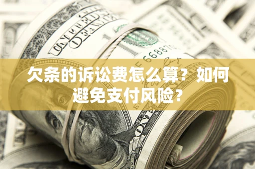 武汉欠条的诉讼费怎么算？如何避免支付风险？