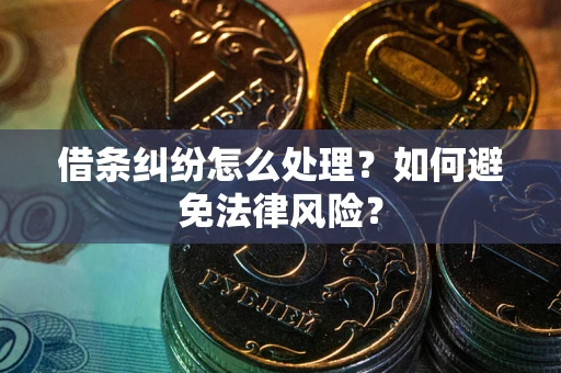 武汉借条纠纷怎么处理？如何避免法律风险？